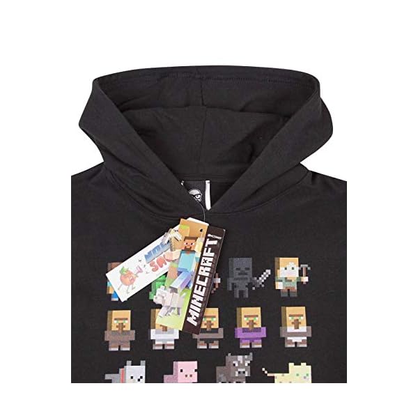 Minecraft Sprites Boy's Black Hoodie (5-6 Years) - Image 5