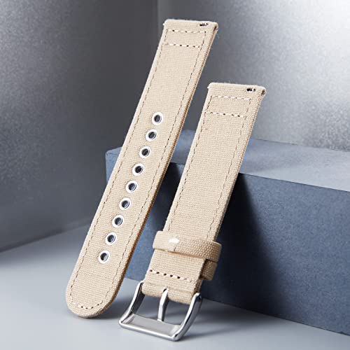 Correa de lienzo para reloj 20 mm canvas banda rápida miniatura 3