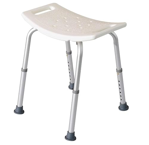 Bath Shower Stool, Waterproof Adjustable Height & Easy Cleaning with Shower Head Holder. Aid Stability Support for Elderly, Disabled, Pregnant and more