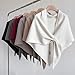 Honganda Fashion Women's Pashmina Shawl Wraps, Solid Color Knitted Shawls Scarf Poncho Cardigan Cape Sweaters (White, ONE SIZE)