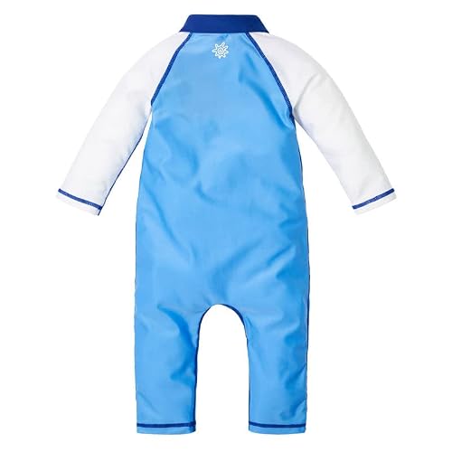 UV SKINZ UPF 50+ Baby Boys' Sun & Swim Suit - Ocean Blue/White - 6/12m - Thumbnail 2