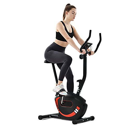 Ergometer Heimtrainer, Cardio Fitness fahrrad mit Komfort-Sattel, Szenisches Fahren Hometrainer Fahrrad Cycling Bike bis 120 kg, Stationäres Fahrrad Indoor Crosstrainer für Zuhause, Senioren, Frauen Cover