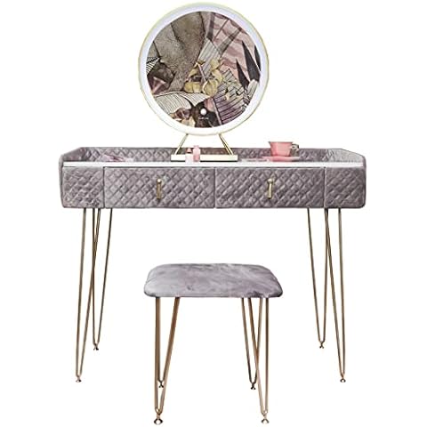 Tocador CARME Tokyo Glow con LED y terciopelo acolchado Cover