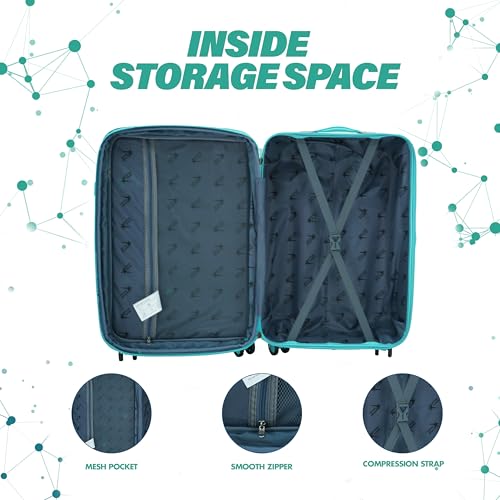 Image of Spider Trolley bag Single Small - Polycarbonate | TSA-Type Lock | Large Polycarbonate Hardshell, Lightweight Expandable, 360 Rotatable Wheels, TSA Type Lock