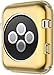 Leotop Compatible with Apple Watch Case 44mm 40mm, Soft Flexible TPU Plated Protector Bumper Shiny Cover Lightweight Thin Guard Shockproof Frame Compatible for iWatch Series 6 5 4 SE (Gold, 40mm)