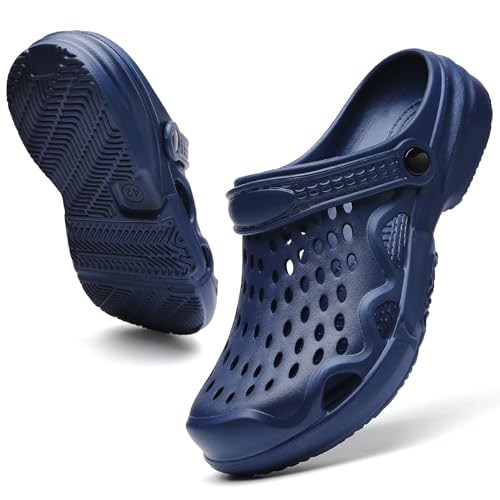 Image of CERYTHRINA Mens Garden Clogs Lightweight Breathable Slip on Sandals Fashions Pool Beach Shoes Non Slip Home Clogs Slippers