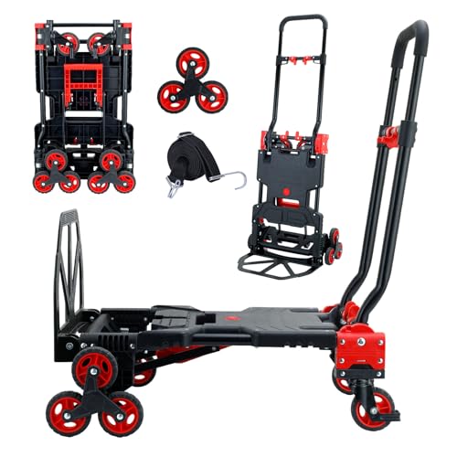 Carretilla plegable 2 en 1 con ruedas para escaleras 330 lb miniatura 1