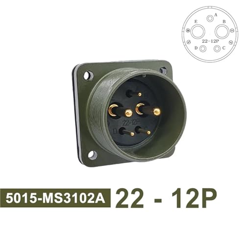 Conector circular militar MIL-C 5015 MS3102 Socket 22-12P para panel industrial 2