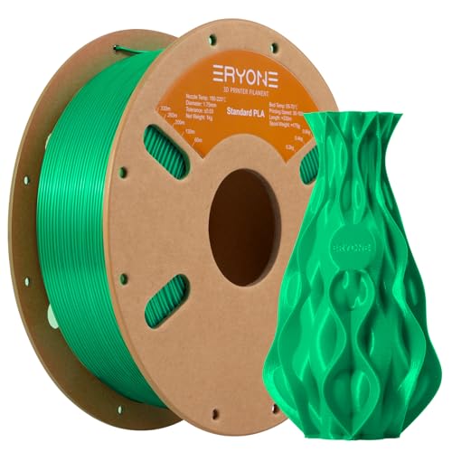 Image of ERYONE PLA Filament 3D Printer PLA Filament 1.75mm + /- 0.03mm, PLA Filament 1KG Cardboard Spool(2.2LBS), Green