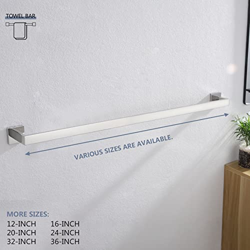 Image of KOKOSIRI 36-Inch Single Towel Bar, Bathroom Kitchen Towel Holder, Wall Mounted SUS304 Stainless Steel Towel Rack, Polished Chrome, B4003CH-L36