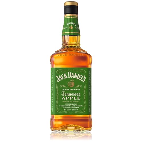 Jack Daniel's Tennessee Apple – Whiskey alla Mela Verde, Liquore Americano dal Gusto Fresco e Dolce, Aroma Naturale di Mela Croccante, 35% Vol., Bottiglia in Vetro da 100 cl
