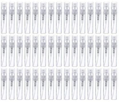 Hunky Dory 60pcs 5ml Mini Transparent Empty Plastic Pocket Pen Spray Bottle Refillable Bottle Sanitizer, Toner, Perfume, Attar, Lotion, Moisture, Oil (Pack of 60)-image-44
