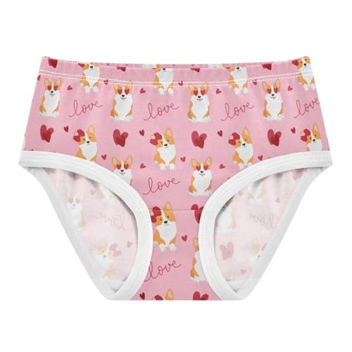 Girls' Underwear Cute Corgi Cotton Stretch Comfort Toddler Panties