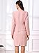 Allegra K Suit Set for Women's 2 Piece Outfits Tweed Peplum Collarless Blazer Jacket and Skirt Sets X-Small Pink