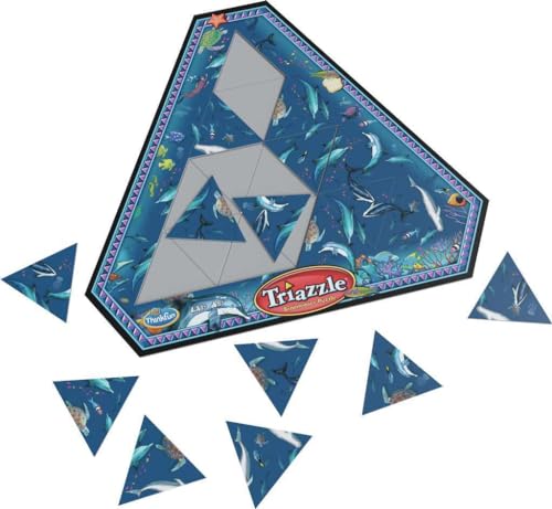 ThinkFun 76491 Triazzle Delfine, EIN Logikpuzzle für Kinder und Erwachsene ab 8 Jahren