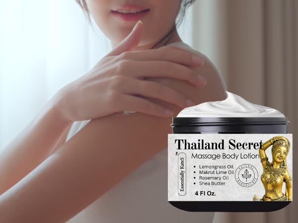 Image of Essentially KateS Thailand Secret Specialty Body Lotion 4 Fl Oz - (Parent) - Infused with Makrut Lime Leaf, Lemongrass Oil, Rosemary Oil and Shea Butter - Calming, Soothing, Relaxing, and Hydrating