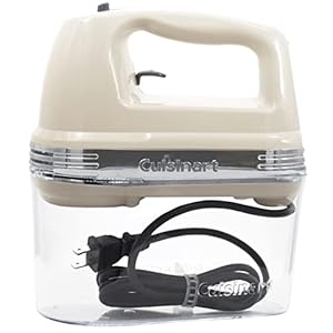 Cuisinart HM-90SCRM Power Advantage Plus 9-Speed Handheld Mixer with Storage Case, Cream