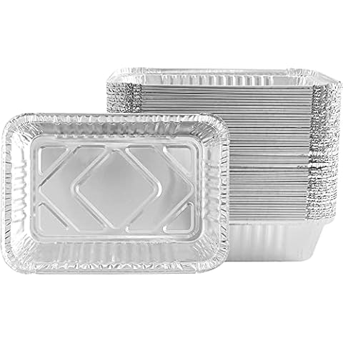 Mr. Miracle 5 Lb 9 x 6 x 3 Inch Foil Pans. Pack 25. Disposable. Ideal for Entrees, Casseroles, Large Takeout Orders, more . Freezer Safe Cover