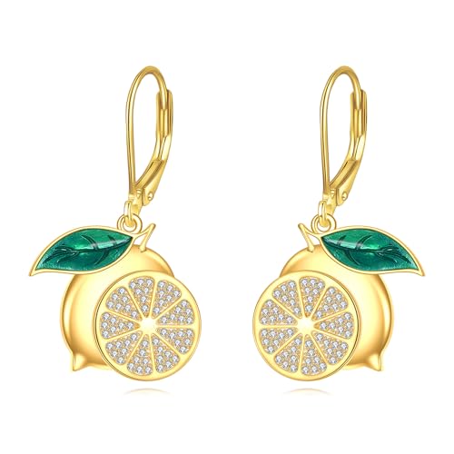 Fruit Earrings Sterling Silver Strawberry/Pomegranate/Cherry Dangle Drop Earrings Fruit Themed Jewelry Gift for Women Wife Mother