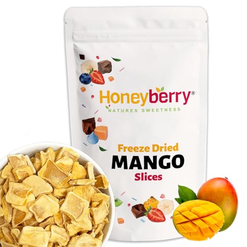 Mangue Lyophilisée en Tranches 100g – Chips de Mangue Déshydratées – Fruits Lyophilisés – Fruits Déshydratés et Séchés Naturels – Mangue Séchée pour Décoration, Snacks, Smoothies et Desserts
