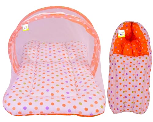 Image of Toddylon Baby Bedding Set New Born Baby Bed | Mattress | Mosquito Net | Carry Bag | Essentials | Carry Bag | Cotton Combo | Infant beds | Products (0-6 Months) (2PCS Set)