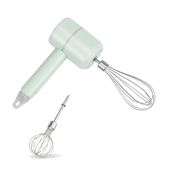 Amazpro Wireless Hand Mixer, Charging Handheld 2PC Portable Whisk Mini HIGH Power Beater Baking Hand HELD