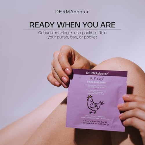 Image of DERMAdoctor KP Bump Eraser Extra Strength Peel Pads - Exfoliating Body Treatment for Keratosis Pilaris, Body Acne & Rough Skin | AHA + BHA + PHA Formula | Dermatologist Developed