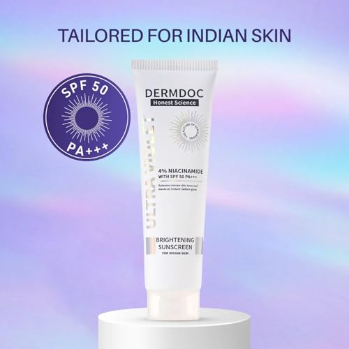 DERMDOC 4% Niacinamide Ultra Violet Brightening Sunscreen (30 gm) | PA+++ | Sunblock I Sunscreen for Oily Skin I UV Protection - Image 5