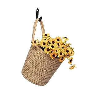 Defined Deco 2 Pack Jute Hanging Basket,Hanging Rope Basket with 4 hooks,Flower Plants Wall Basket Decor Set,Rustic Woven Basket Organizer,Boho Wall Decor for Living Room,Bedroom,Bathroom,Entryway. Defined Deco 2 Pack Jute Hanging BasketHanging Rope Basket with 4 hooksFlower Plants Wall Basket Decor SetRustic Woven Basket OrganizerBoho Wall Decor for Living RoomBedroomBathroomEntryway