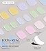 Beaolata Semi Cured Gel Nail Strips - 26 PCS Salon Quality Toe Gel Nail Stickers for All UV Light - Longlasting & Easy Remove Toe Wraps Art Kit for Women (Peach Pink)