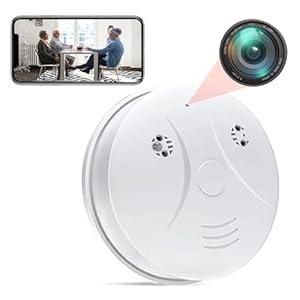 Smoke detector with hidden camera feature.