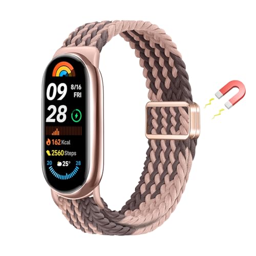 [CeiLarv] �o���h Xiaomi Smart Band 10 / Xiaomi Smart Band 9/8 �Ή� �i�C�����f�� �҂ݍ��� �}�O�l�b�g �����x���g �X�|�[�c �ϋv�� �ʋC�� �e�͐� �L�k�� �_� �y�� �����x���g �V���I�~ �X�}�[