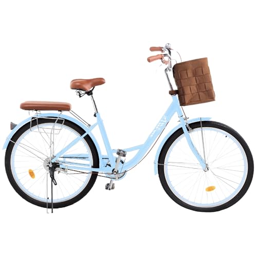 Mejores review On-line Bicicleta paseo urban - los más vendidos. 34 XTREME LIFE | Bicicleta Urbana Rodada 26 con Canasta - Frenos De Pinza y Marco De Acero - Diseño Clásico - Bici Vintage con Canastilla Color Azul