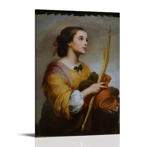 Murillo Affiche d'art sur toile suspendue avec cadre 40x60 cm pour salon