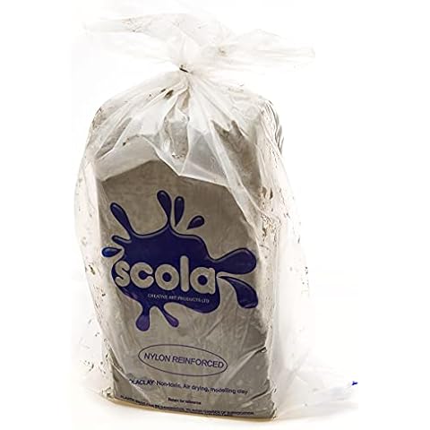 Scola Reinforced Air Drying Modelling Clay (Stone), 12.5Kg Cover