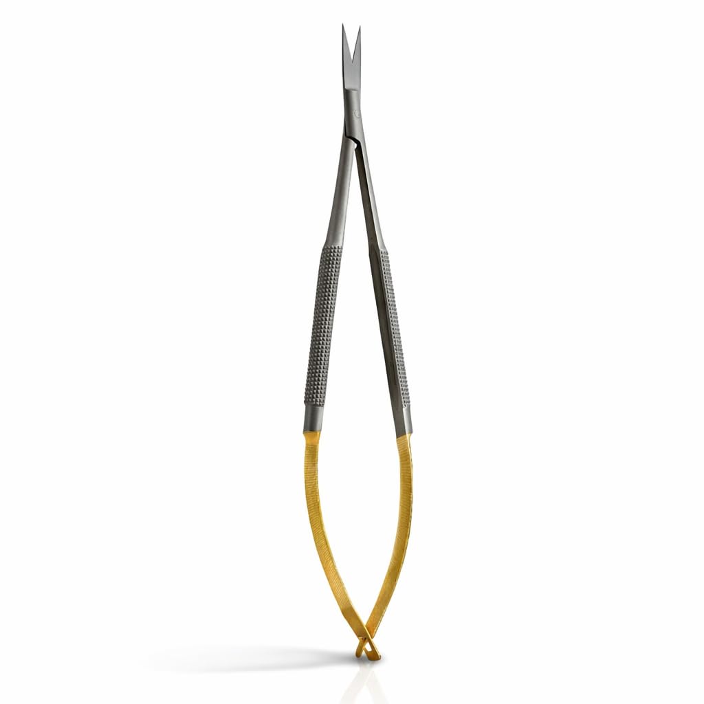 Premium German Stainless Castroviejo Micro Scissors Straight Tc 6 inch Dental instruments Cynamed