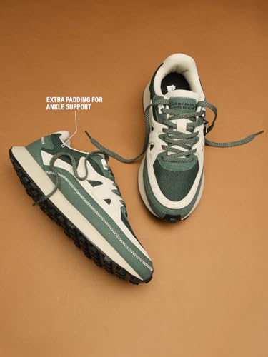 Image of The Souled Store Milano: Women and Girls Low Top Sneakers Retro Trainer Microfiber Suede and Engineered Mesh Cushioned Insole Retro Sole Lace Up Lightweight Breathable