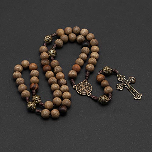 Intercession Our Father Sacred Handmade Solid Wood Rosary3