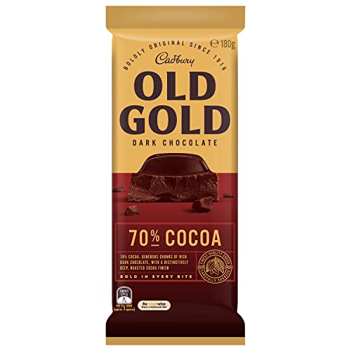 Cadbury Old Gold Dark Chocolate 70% Cocoa Chocolate Bar 180g