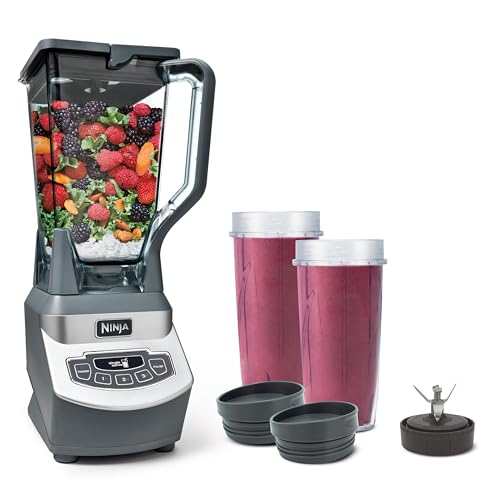 Comparison: Adobe Blender 5 Ninja BL660 Professional Compact Smoothie & Food Processing Blender, 1100-Watts, 3 Functions -for Frozen Drinks, Smoothies, Sauces, & More, 72-oz.* Pitcher, (2) 16-oz. To-Go Cups & Spout Lids, Gray