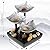Tabletop Water Fountain with LED Light & Pebbles, Small Meditation Waterfall Fountain for Desk, Office, Home & Bedroom, USB Powered Relaxing Sound Ornament for Stress Relief & Ambiance