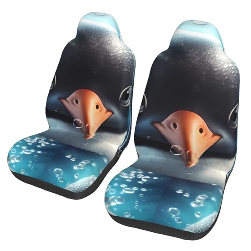 Housses de siège de voiture pour trajets d'été motif pingouin avant confort