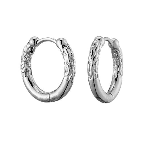 Huggie Earrings for Men Women Cartilage Earrings 316L Surgical Steel Hoop Earrings for Hypoallergenic Helix Sleeper Earrings (Sliver, 12)