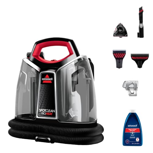 BISSELL SpotClean ProHeat 4720E Portable Cleaner with Powerful Suction & HeatWave Technology | Removes Tough Stains from Carpets Furniture Curtains & Car Interiors | 2-Year BISSELL Warranty