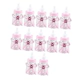 CAXUSD 12 Piezas Caja de Dulces para Shower Estilo Comedero Transparente Caja de Obsequio para Shower para Eventos Especiales