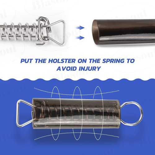 Blasoul 5 Packs 8 Inch Swimming Pool Cover Stainless Steel Springs, Stainless Steel Spring Set Complete With 5 Pack Protective Vinyl Black Spring Sleeves For Winter Safety Pool Covers #TOP2