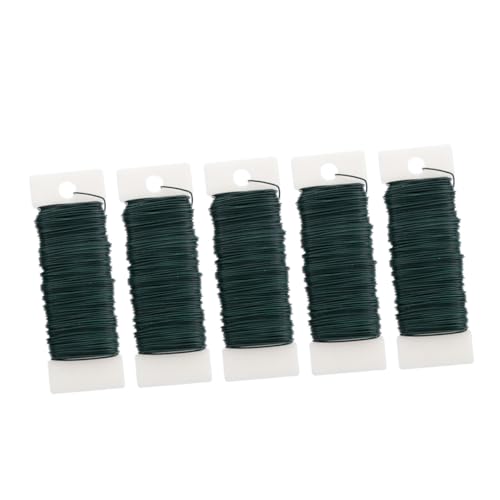 Alambre de hierro pintado verde en rollos para manualidades y coronas