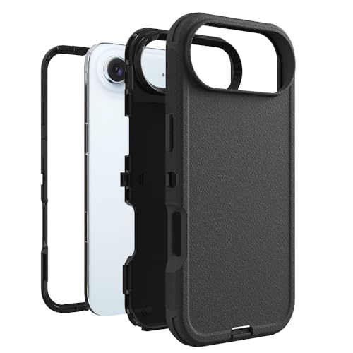 Image of Rugged Case Compatible with iPhone 17 Air | Heavy-Duty Shockproof Protective Cover, Black