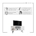 Manhattan Comfort Liberty Mid Century Modern TV Stand for Televisions up to 50 Inches, Bedroom and Living Room Entertainment Center with Storage, Shelves, and Cabinet, 53