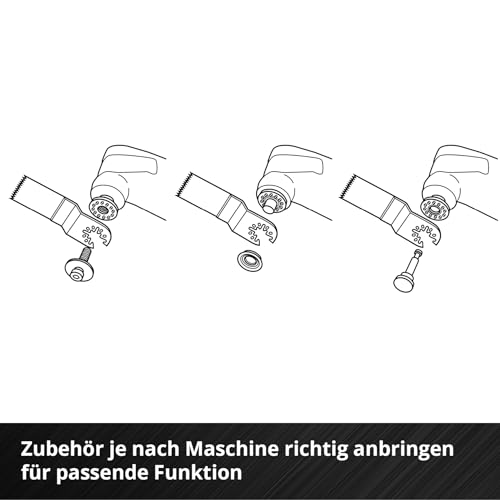 Original Einhell Tauchsägeblatt aus Bi-Metall für Metall- und Holzbearbeitung (10 mm Breite, 42 mm Eintauchtiefe, PTFE-Finishing, Metallverzahnung, Schnellwechselfunktion)